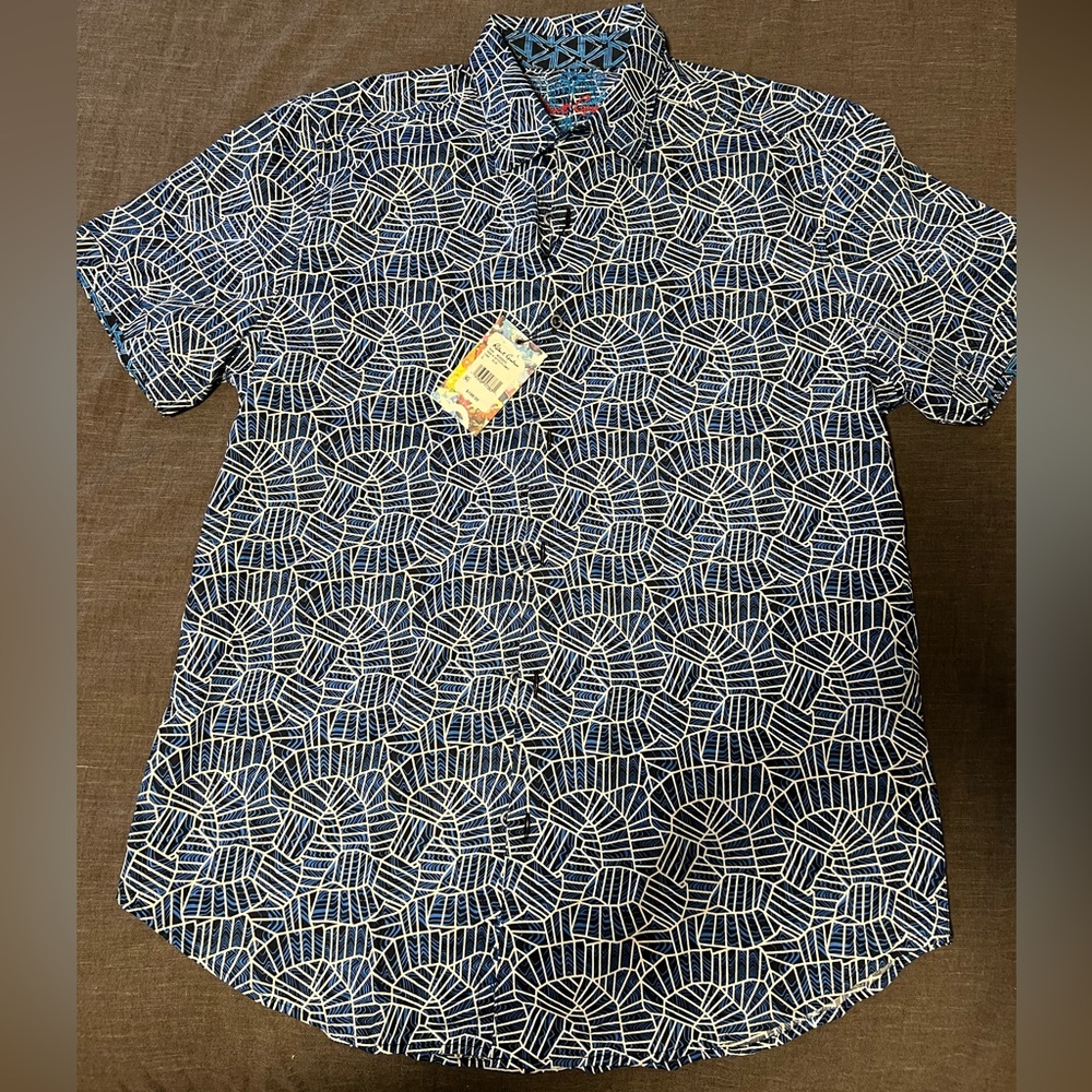 NWT Robert Graham short sleeve button up casual shirt